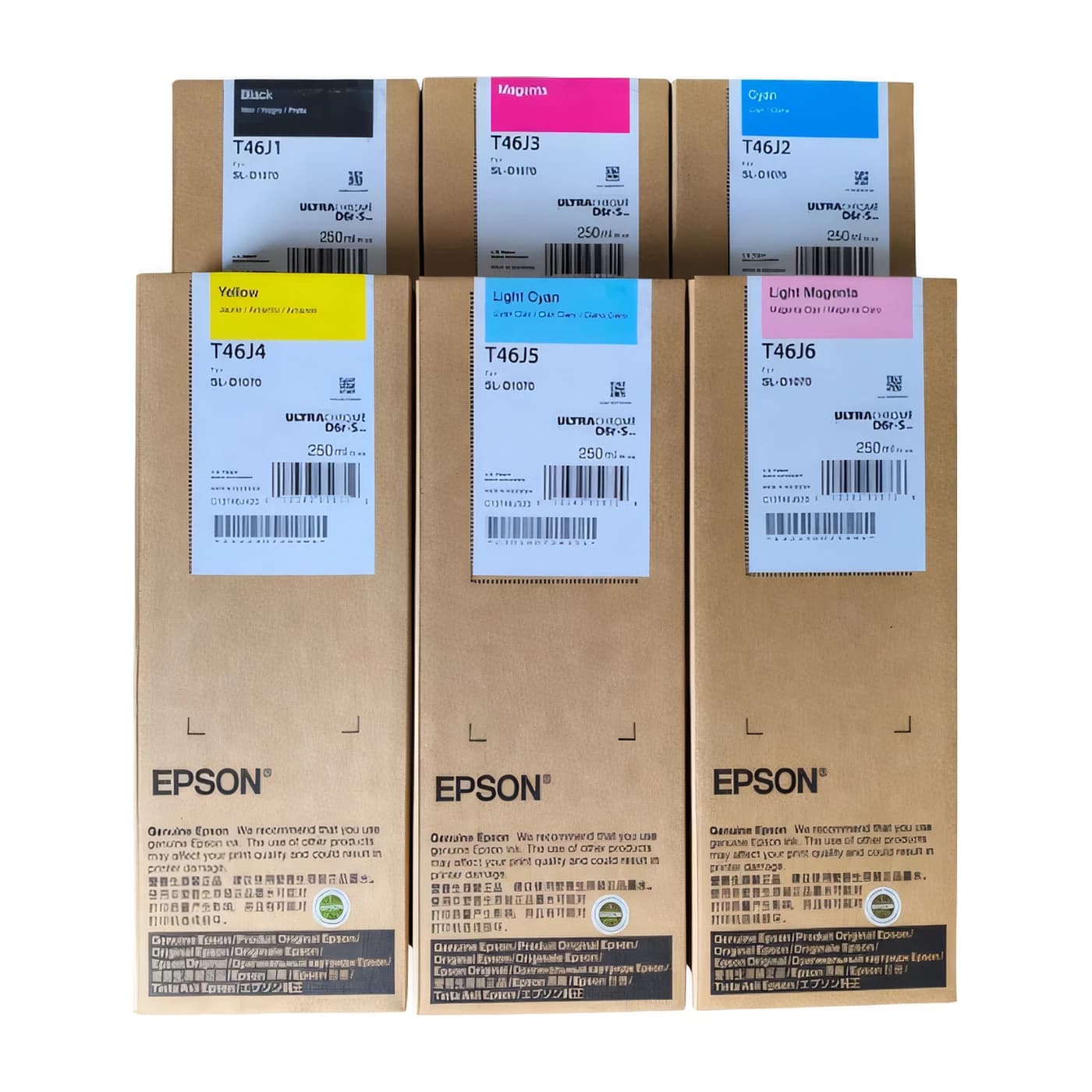 Kit 6 Tintas Epson T46j UltraChrome D6-rS 250ml — Minilab SureLab D1070